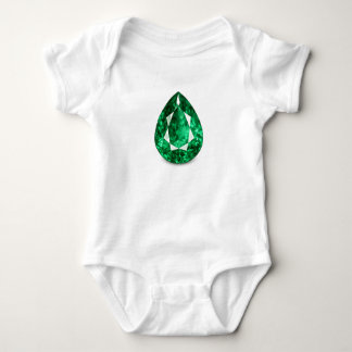 Body Para Bebê Body de Bebê Esmeralda com Design de Pedra de Nasc
