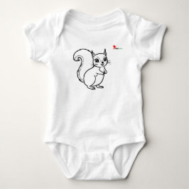 Body Para Bebê Body de Bebê Esquilo da Floresta