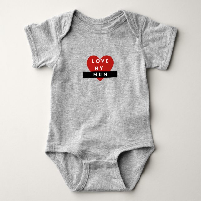 Body Para Bebê Body de Bebê Eu Amo Minha Mãe (Frente)