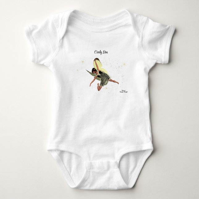 Body Para Bebê Body de Bebê Fada Com Asas Amarelas (Frente)