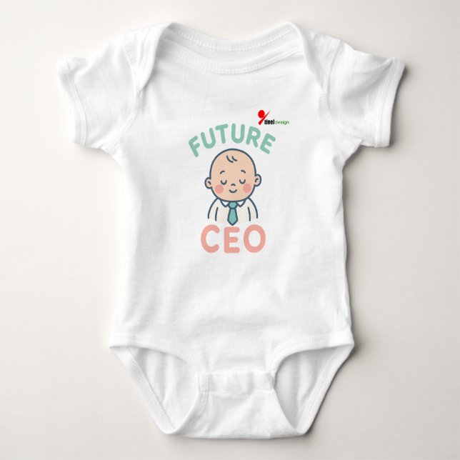 Body Para Bebê Body de Bebê Futuro CEO | Roupa de Bebê de Negócio (Frente)