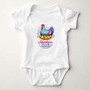 Body Para Bebê Body de Bebê Galinha Dourada 8 Ovos Dourados Abund