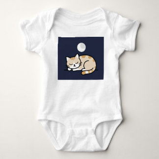 Body Para Bebê Body de Bebê Gatinho Adormecido Lua