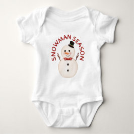 Body Para Bebê Body de Bebê Kawaii Snowman Season