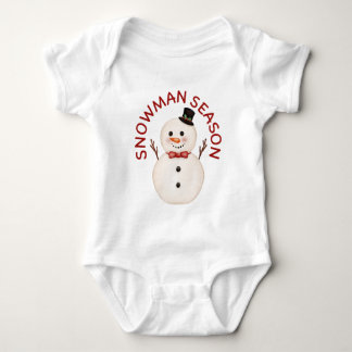 Body Para Bebê Body de Bebê Kawaii Snowman Season