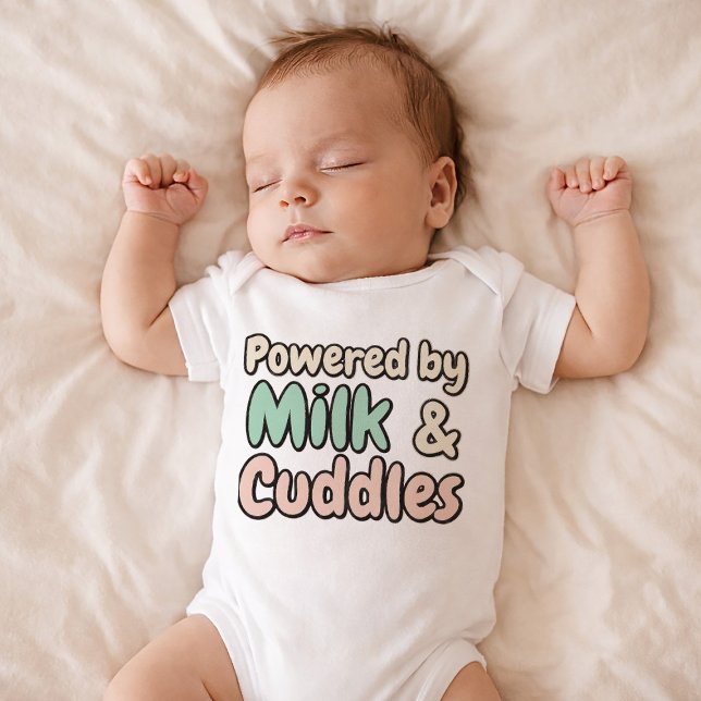 Body Para Bebê Body de Bebê Leite & Abraços Fofo (Criador carregado)