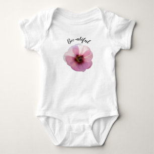 Body Para Bebê Body de Bebê 'Lindo' Rosa Brilhante de Malva