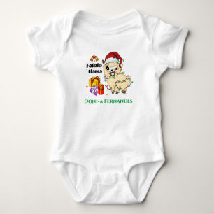 Body Para Bebê Body de Bebê Llama de Natal