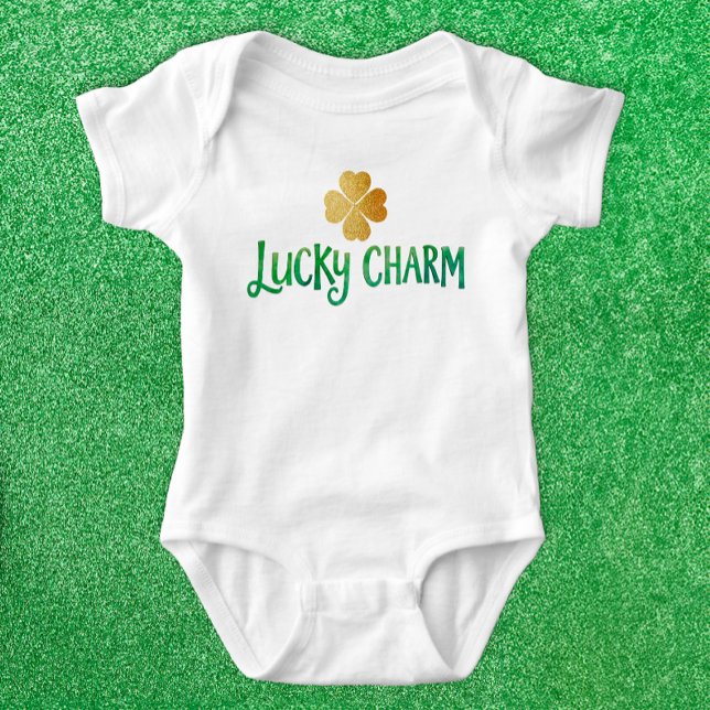 Body Para Bebê Body de Bebê 'Lucky Charm' para o Dia de São Patrí (Irish Baby )