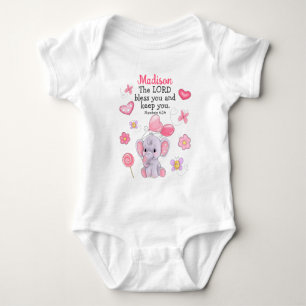 Body Para Bebê Body de Bebê Menina com Escrito de Bênção e Nome P