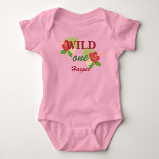 Body Para Bebê Body de Bebê Menina de Primeiro Aniversário Wild O