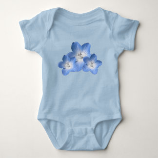 Body Para Bebê Body de Bebê Menina Floral Azul