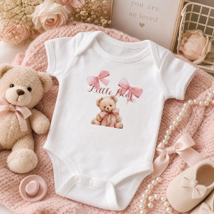 Body Para Bebê Body de Bebê Menina Ursinho Rosa P