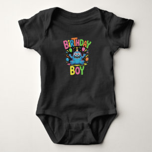 Body Para Bebê Body de Bebê Menino Aniversário Monstro Fofo