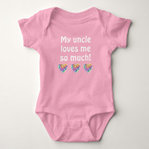 Body Para Bebê Body de Bebê Meu Tio Me Ama