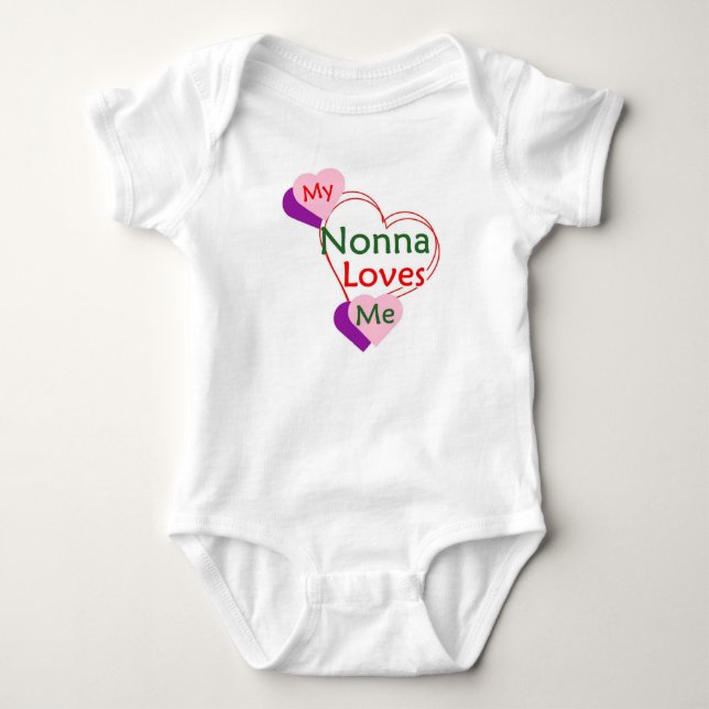 Body Para Bebê Body de Bebê Minha Nonna Me Ama (Frente)