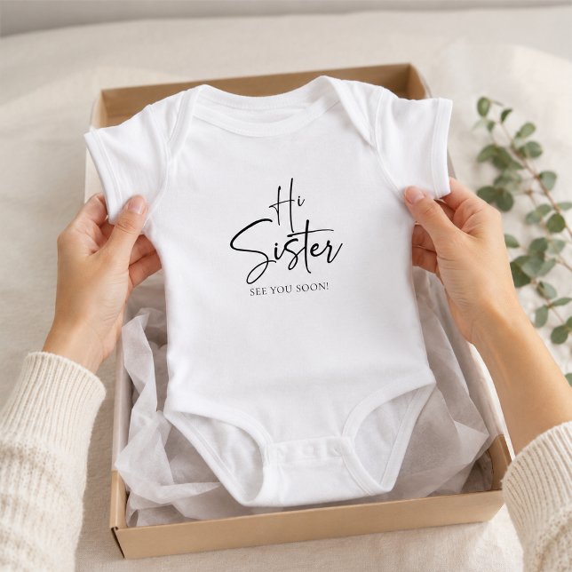 Body Para Bebê Body de Bebê Olá Irmã (Criador carregado)