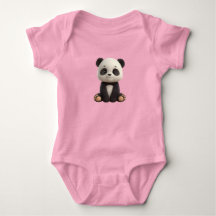 Body de Bebê Panda Fofo