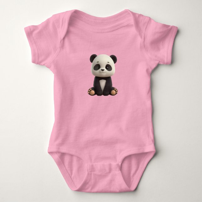 Body Para Bebê Body de Bebê Panda Fofo (Frente)