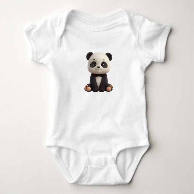 Body Para Bebê Body de Bebê Panda Fofo (Frente)