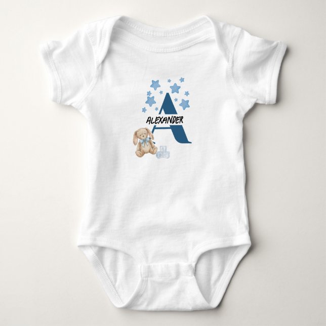 Body Para Bebê Body de bebê personalizado com letra ou nome (Frente)