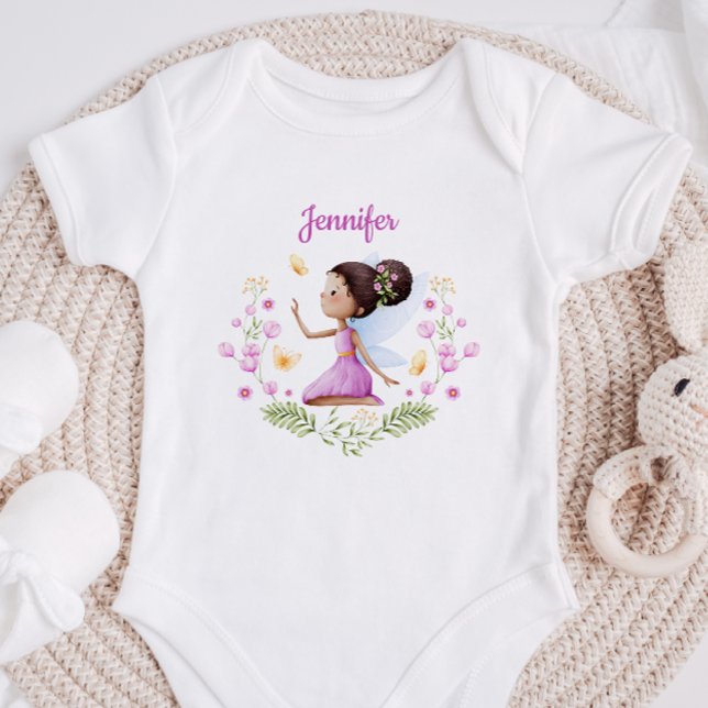 Body Para Bebê Body de Bebê Personalizado Com Uma Fada Menina (Criador carregado)