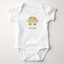 Body de Bebê Personalizado Estilo Cartoon Dinossau