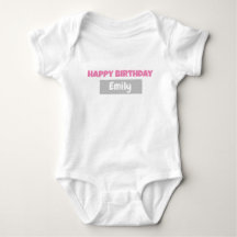 Body de Bebê PERSONALIZADO FELIZ ANIVERSÁRIO