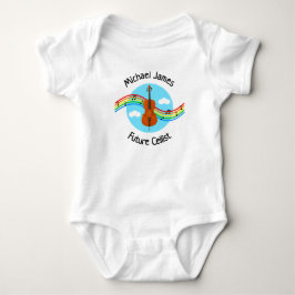 Body Para Bebê Body de Bebê Personalizado 'Futuro Violoncelista'