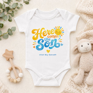 Body Para Bebê Body de Bebê Personalizado Here Comes the Son