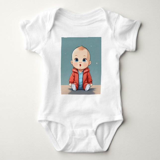 Body Para Bebê Body de Bebê Personalizado | Jersey Super Macio |  (Frente)