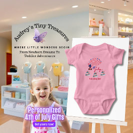 Body Para Bebê Body de Bebê Personalizado Meu 1º 4 de Julho