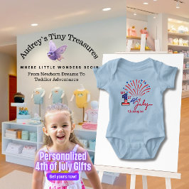Body Para Bebê Body de Bebê Personalizado Meu 1º 4 de Julho