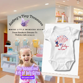 Body Para Bebê Body de Bebê Personalizado Meu 1º 4 de Julho