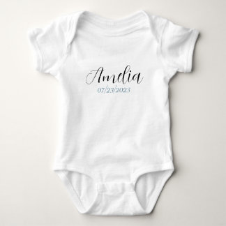 Body Para Bebê Body de Bebê Personalizado - Nome & Data de Nascim