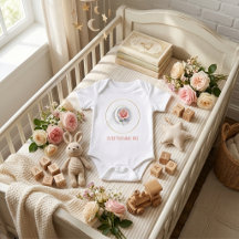 Body de Bebê Personalizado Rosa Celestial e Lua -