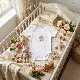 Body Para Bebê Body de Bebê Personalizado Rosa Celestial e Lua -