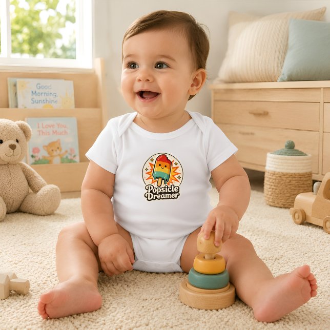Body Para Bebê Body de Bebê Popsicle Dreamer Retro (Criador carregado)