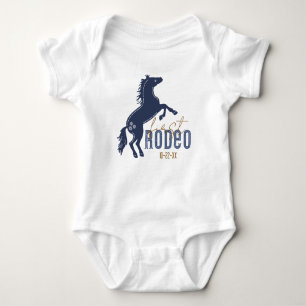 Body Para Bebê Body de Bebê Primeiro Rodeio – Azul Marinho Wester