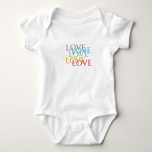 Body Para Bebê Body de Bebê RAINBOW LOVE (Frente)