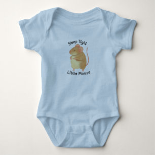 Body Para Bebê Body de Bebê Rato Pintado à Mão Adorável