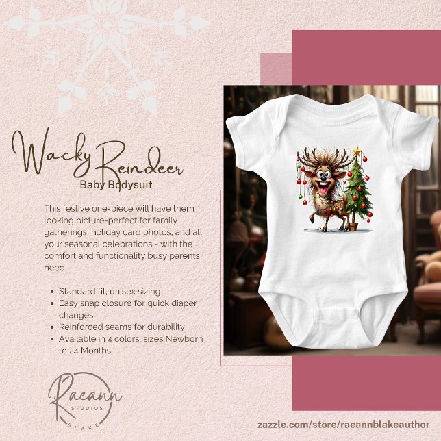 Body Para Bebê Body de Bebê Rena Maluca (Criador carregado)
