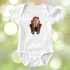 Body Para Bebê Body de Bebê Tired Santa 2
