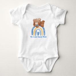 Body Para Bebê Body de Bebê Urso Arco-íris Mal Podíamos Esperar