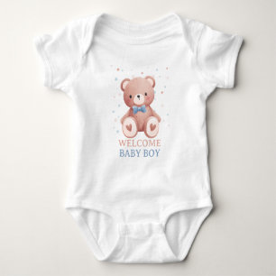 Body Para Bebê Body de Bebê Urso de Pelúcia - Estrelas Azul Suave