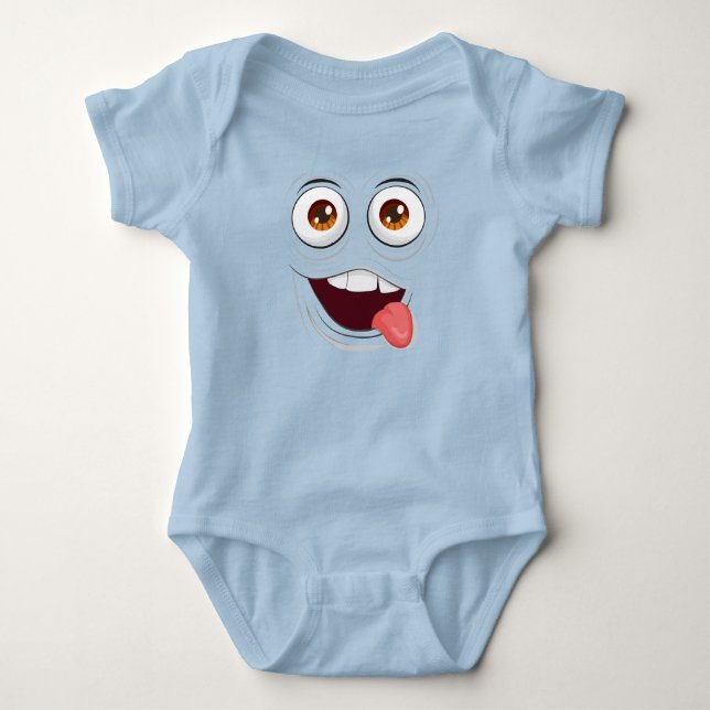 Body Para Bebê Body de Jersey de Bebê Cartoon Alegre (Frente)