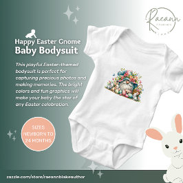 Body Para Bebê Body de Jersey Feliz Páscoa Gnome Bebê