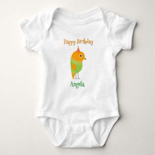 Body Para Bebê Body Infantil Bebê Feliz Aniversário Passarinho Fo