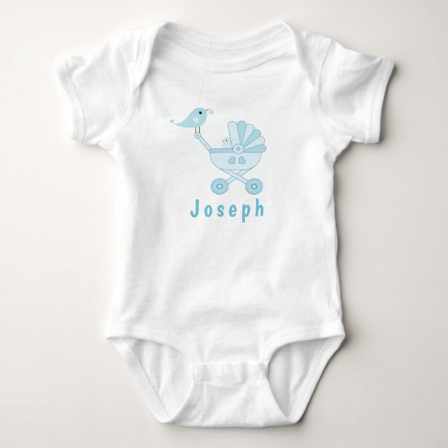 Body Para Bebê Body Infantil de Bebê e Carrinho de Bebê Passarinh (Frente)