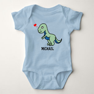 Body Para Bebê Body Infantil de Bebê T-Rex Desenhado por Criança